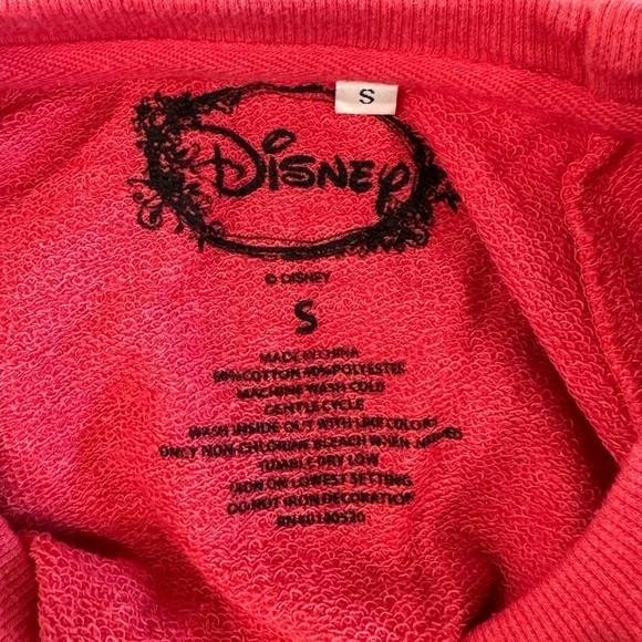 Disney Mickey Mouse Coral Long Sleeve Sweater (Small) - Picture 6 of 6